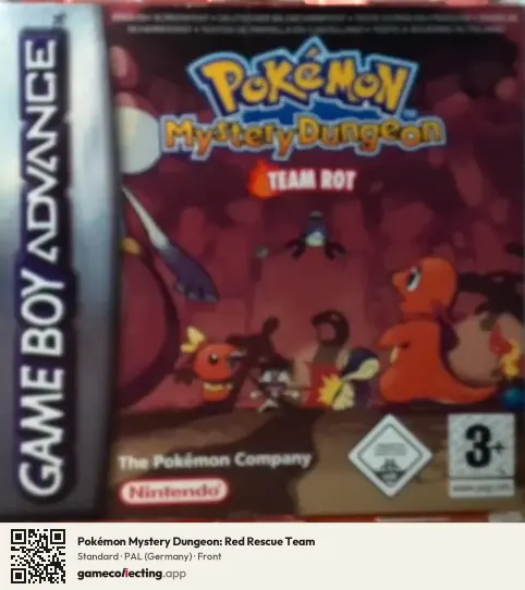 Pokémon Mystery Dungeon: Red Rescue Team Game Boy Advance, Germany box front