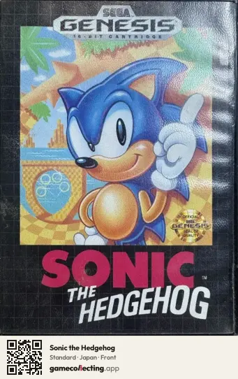 Sonic the Hedgehog Sega Mega Drive / Genesis, Japan box front