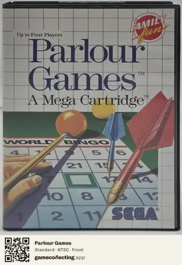 Parlour Games Sega Master System, NTSC box front