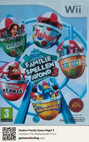 Hasbro Family Game Night 3 Nintendo Wii, Netherlands box front