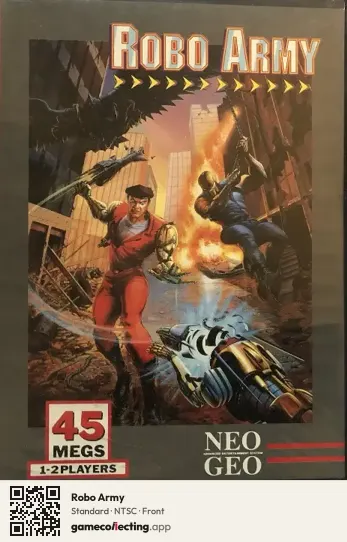 Robo Army Neo Geo AES, NTSC box front