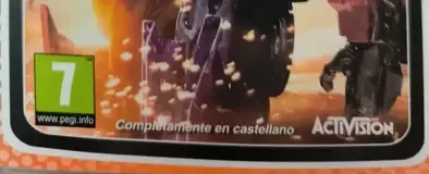 Transformers: Revenge of the Fallen, the PEGI square on its front