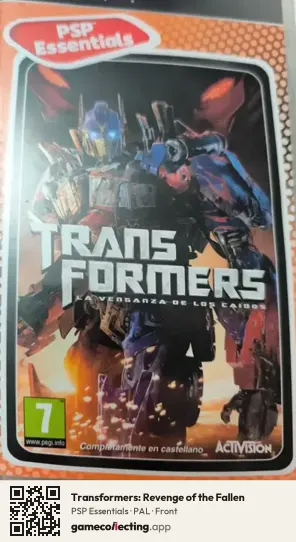 Transformers: Revenge of the Fallen PlayStation Portable, PAL box front