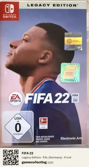 FIFA 22 Nintendo Switch, Germany box front