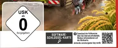 Farming Simulator: Signature Edition, the USK square on its front