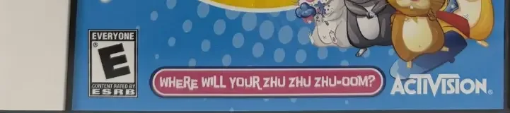 Zhu Zhu Pets, the ESRB box on its front
