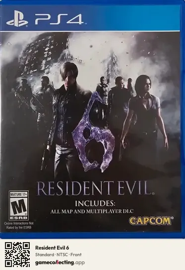 Resident Evil 6 PlayStation 4, NTSC box front