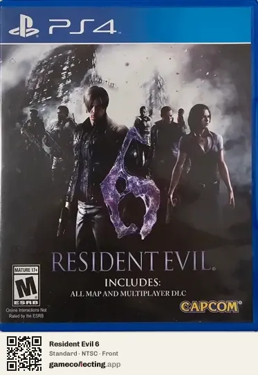 Resident Evil 6 PlayStation 4, NTSC box front