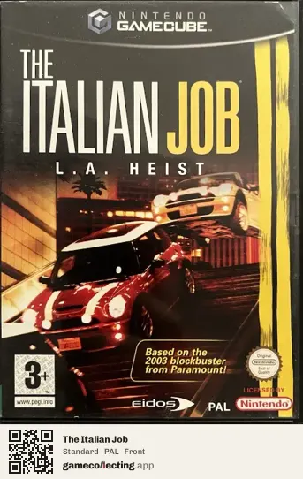 The Italian Job Nintendo GameCube, PAL box front