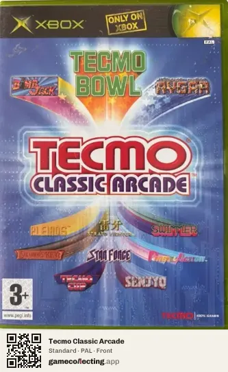 Tecmo Classic Arcade Xbox, PAL box front