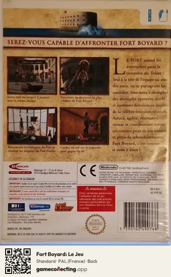Fort Boyard: Le Jeu Nintendo Wii, France box back