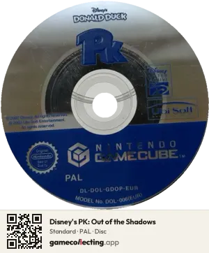 Disney's PK: Out of the Shadows Nintendo GameCube, PAL disc