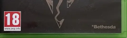 The Elder Scrolls V: Skyrim, the PEGI square on its front