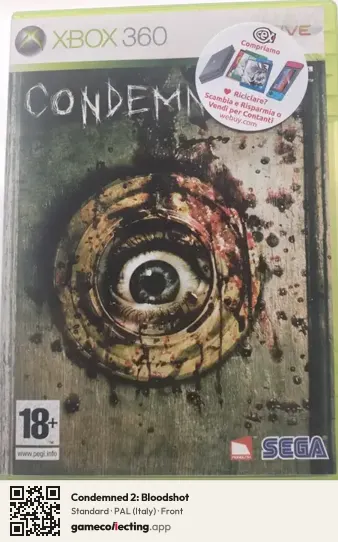 Condemned 2: Bloodshot Xbox 360, Italy box front