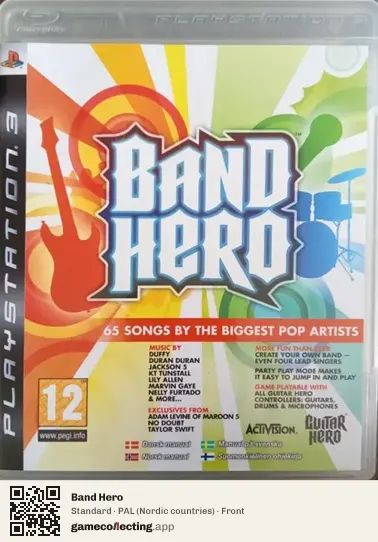 Band Hero PlayStation 3, Nordic countries box front