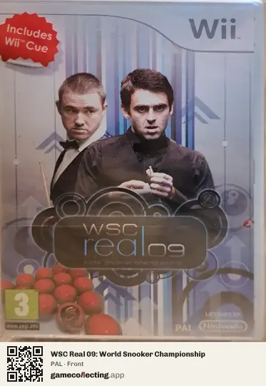 WSC Real 09: World Snooker Championship Nintendo Wii, PAL box front