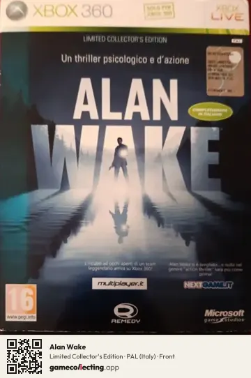 Alan Wake Xbox 360, Italy box front