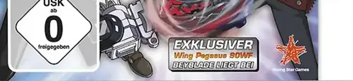 Beyblade: Evolution, the USK square on its front
