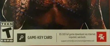 WWE 2K26, the ESRB box on its front