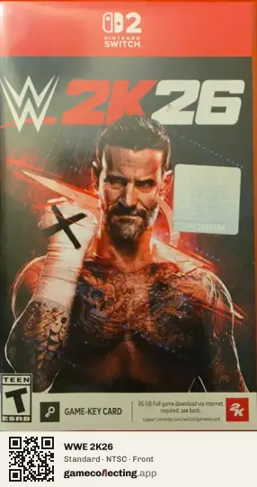 WWE 2K26 Nintendo Switch 2, NTSC box front