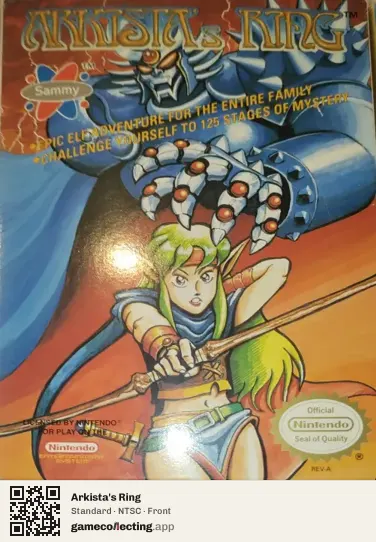 Arkista's Ring Nintendo Entertainment System, NTSC box front