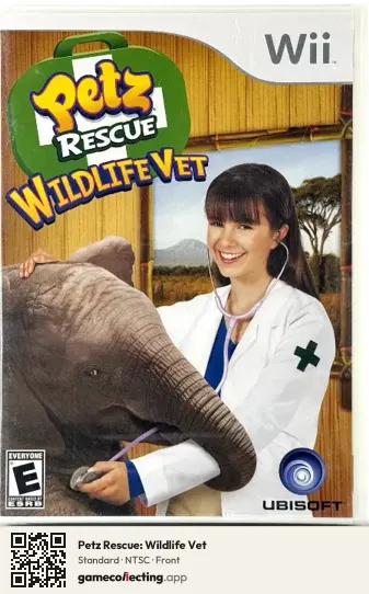 Petz Rescue: Wildlife Vet Nintendo Wii, NTSC box front