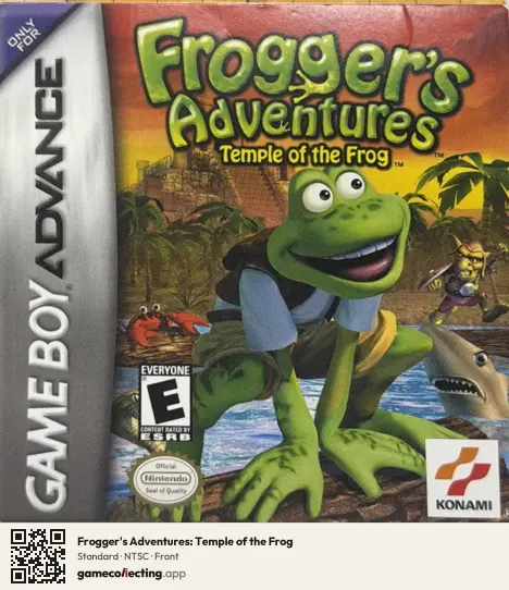 Frogger's Adventures: Temple of the Frog Game Boy Advance, NTSC box front