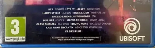 Just Dance 2023 Edition, the PEGI square on its front