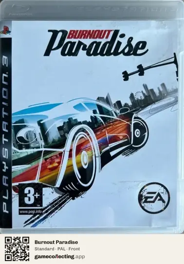 Burnout Paradise PlayStation 3, PAL box front