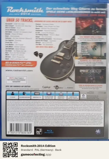 Rocksmith 2014 Edition PlayStation 4, Germany box back