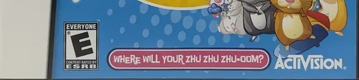 Zhu Zhu Pets, the ESRB box on its front