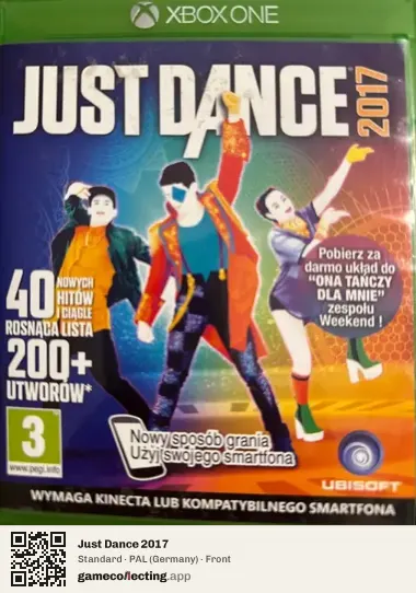 Just Dance 2017 Xbox One, Germany box front