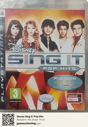 Disney Sing It: Pop Hits PlayStation 3, Italy box front