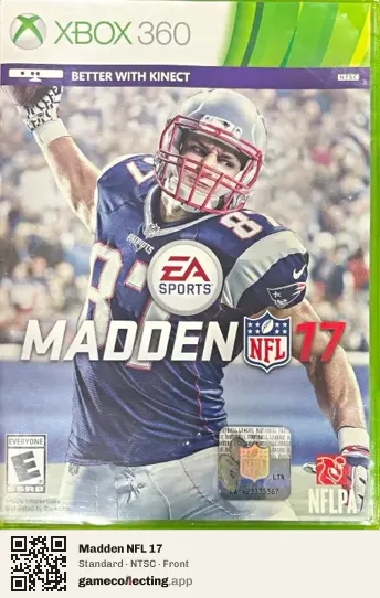 Madden NFL 17 Xbox 360, NTSC box front