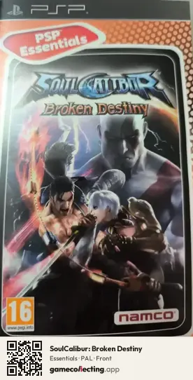 SoulCalibur: Broken Destiny PlayStation Portable, PAL box front