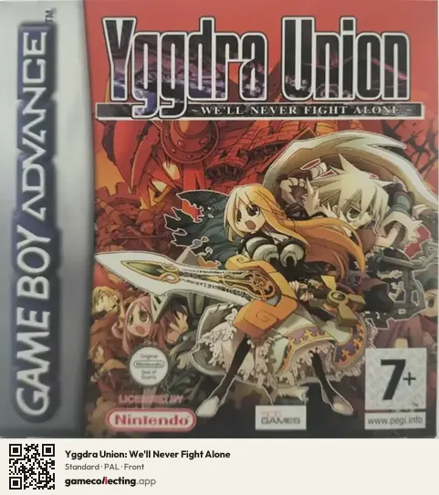 Yggdra Union: We'll Never Fight Alone Game Boy Advance, PAL box front