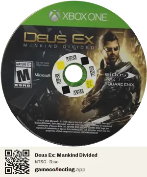 Deus Ex: Mankind Divided Xbox One, NTSC disc
