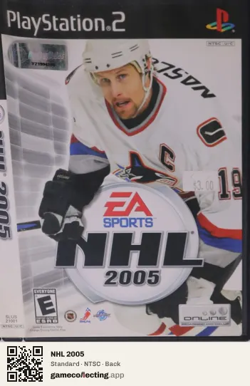 NHL 2005 PlayStation 2, NTSC box back