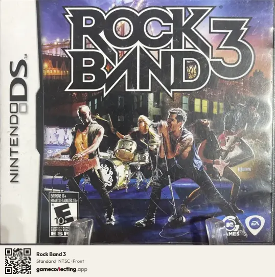 Rock Band 3 Nintendo DS, NTSC box front