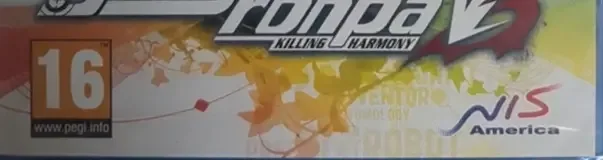 Danganronpa V3: Killing Harmony, the PEGI square on its front