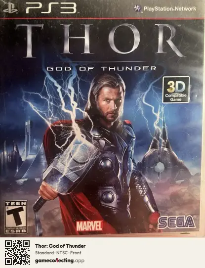 Thor: God of Thunder PlayStation 3, NTSC box front
