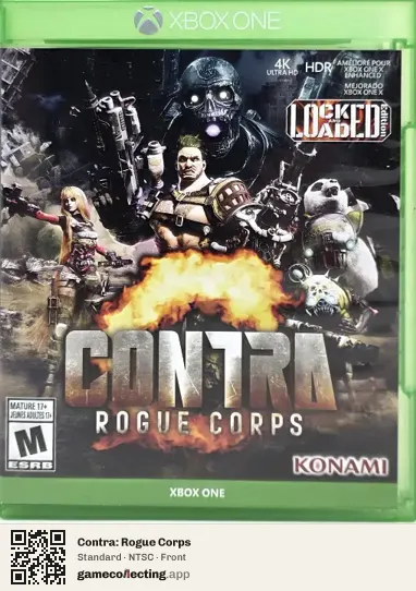 Contra: Rogue Corps Xbox One, NTSC box front