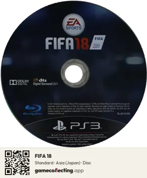 FIFA 18 PlayStation 3, Asia disc