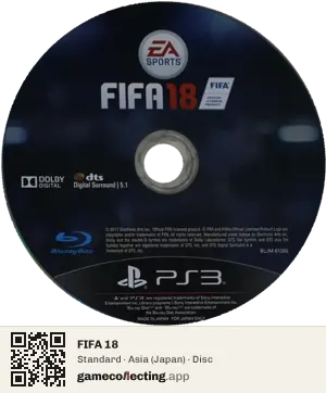 FIFA 18 PlayStation 3, Asia disc