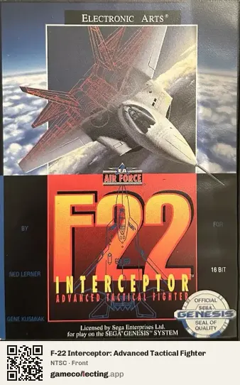 F-22 Interceptor: Advanced Tactical Fighter Sega Mega Drive / Genesis, NTSC box front