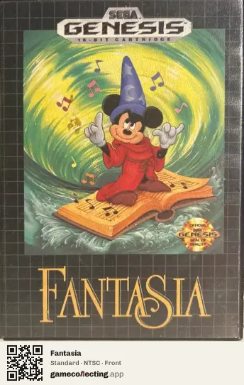 Fantasia Sega Mega Drive / Genesis, NTSC box front