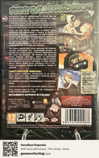Goodbye Deponia Computer, Italy box back