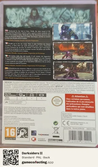 Darksiders II Nintendo Switch, PAL box back