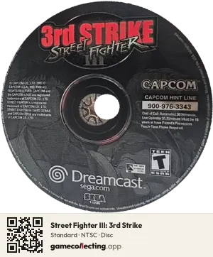 Street Fighter III: 3rd Strike Sega Dreamcast, NTSC disc