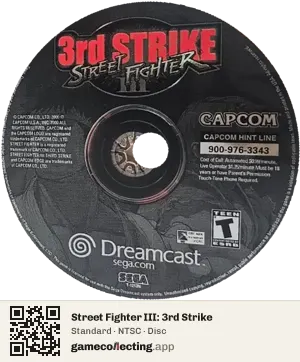 Street Fighter III: 3rd Strike Sega Dreamcast, NTSC disc